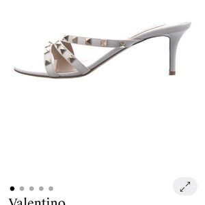 Valentino White Studded Heels